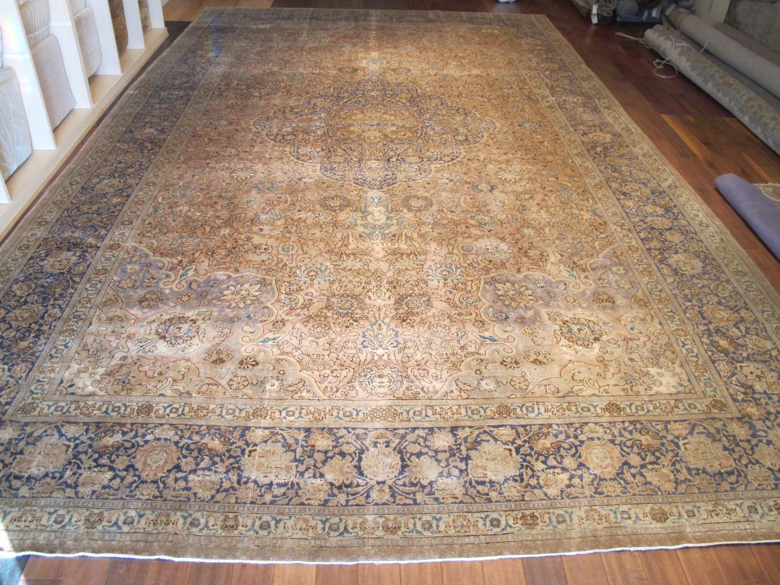 12584 antique persian tabriz rug 12,9 x 21