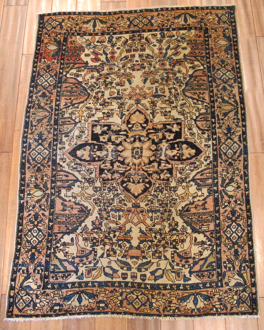 13066 antique persian sarouk ferreghan rug 3,5x4,9