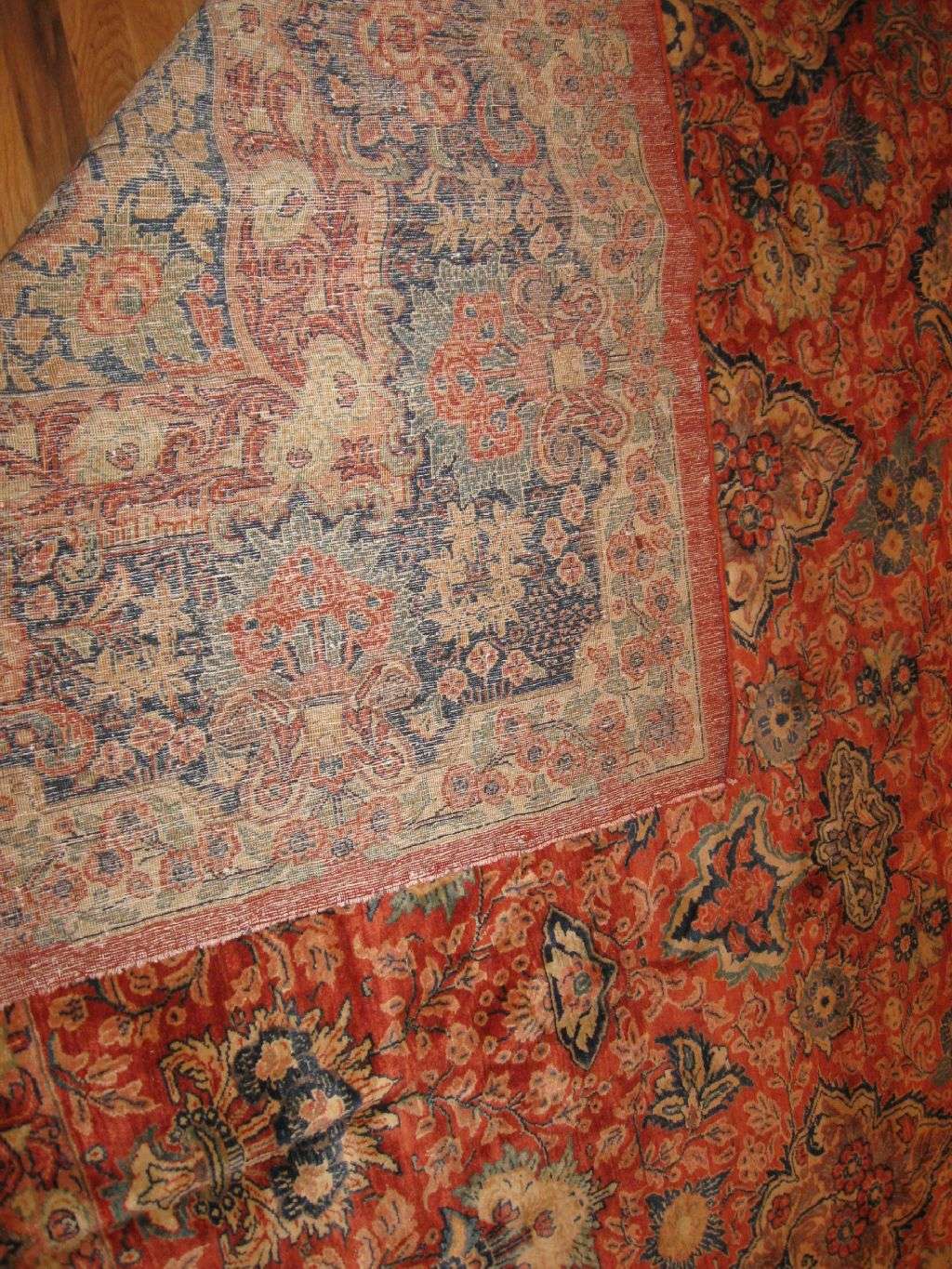 24282 vintage Persian Sarouk carpet 10,7 x 17,8 (1)
