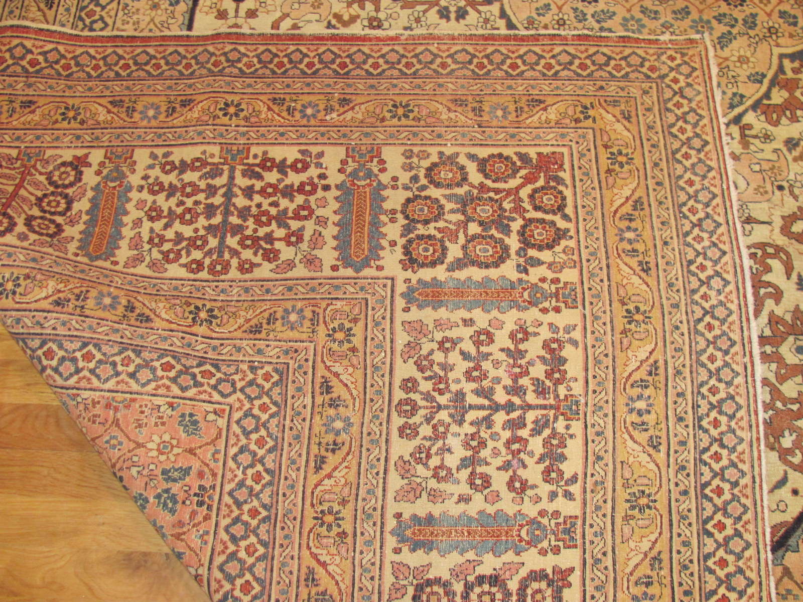 24348 antique Persian Hadj Jalili Tabriz 9,11 x 14,2 -3