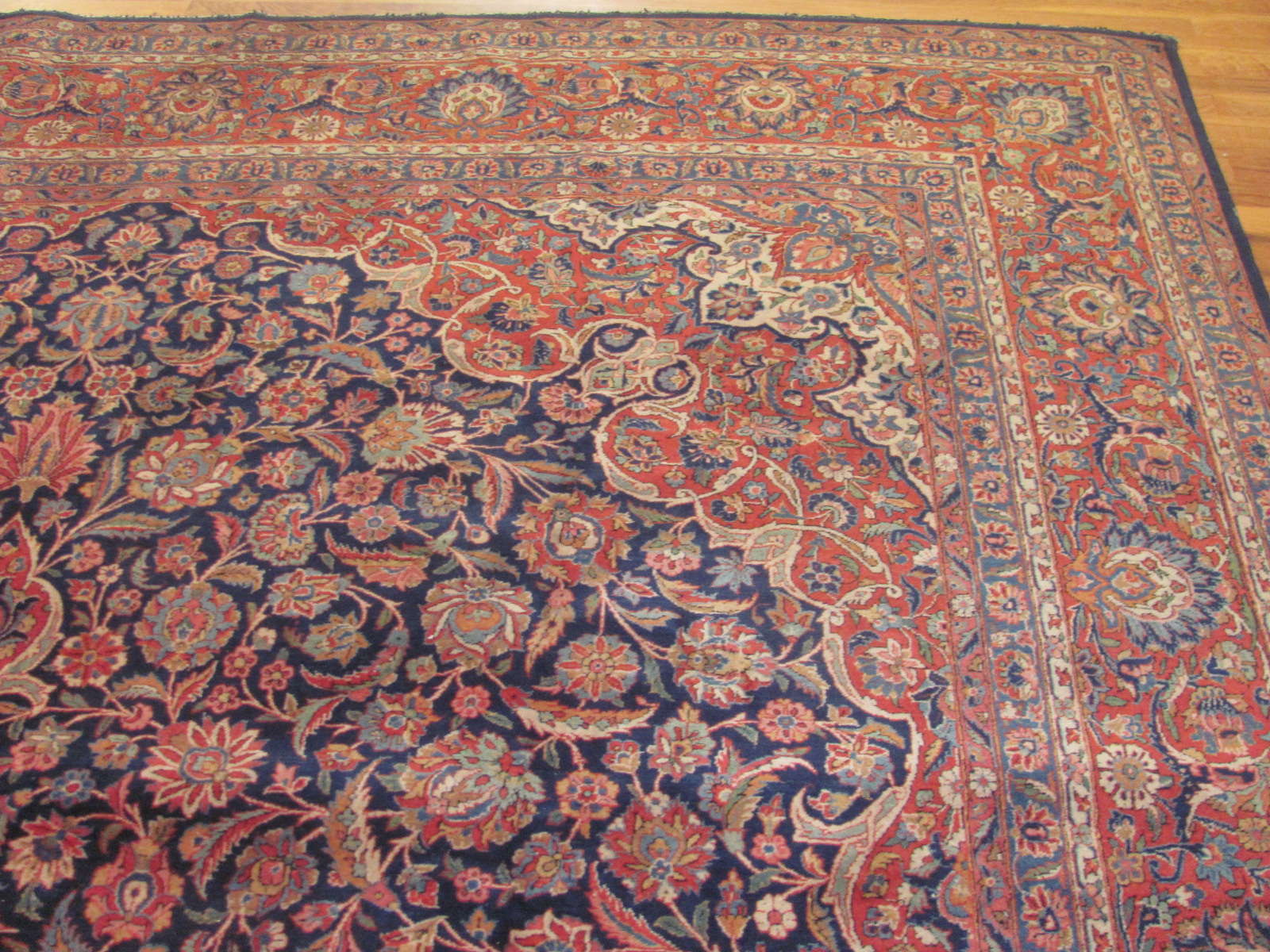 24370 vintage Persian Kashan 10,8 x 13,6 -1