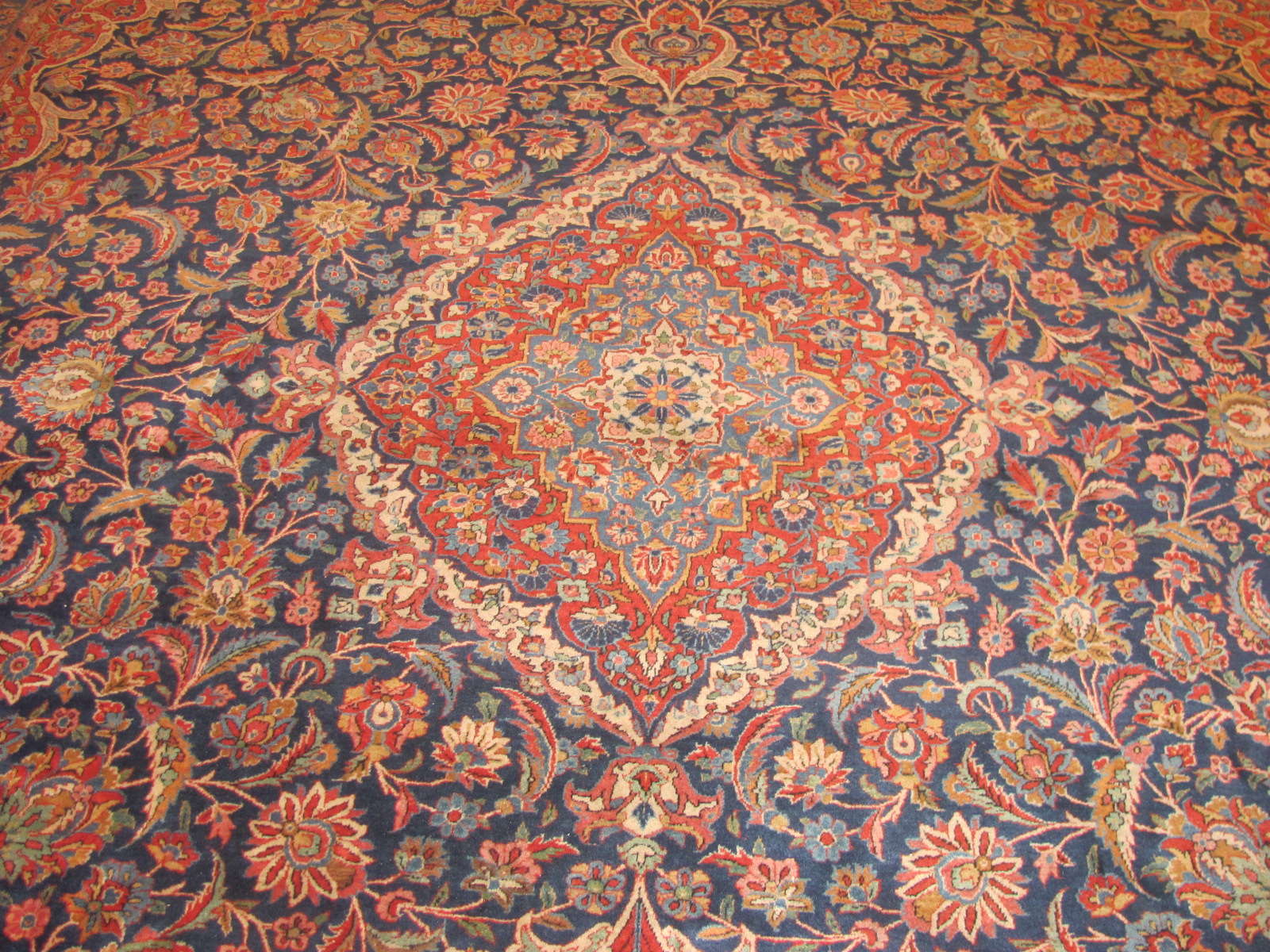 24370 vintage Persian Kashan 10,8 x 13,6 -2