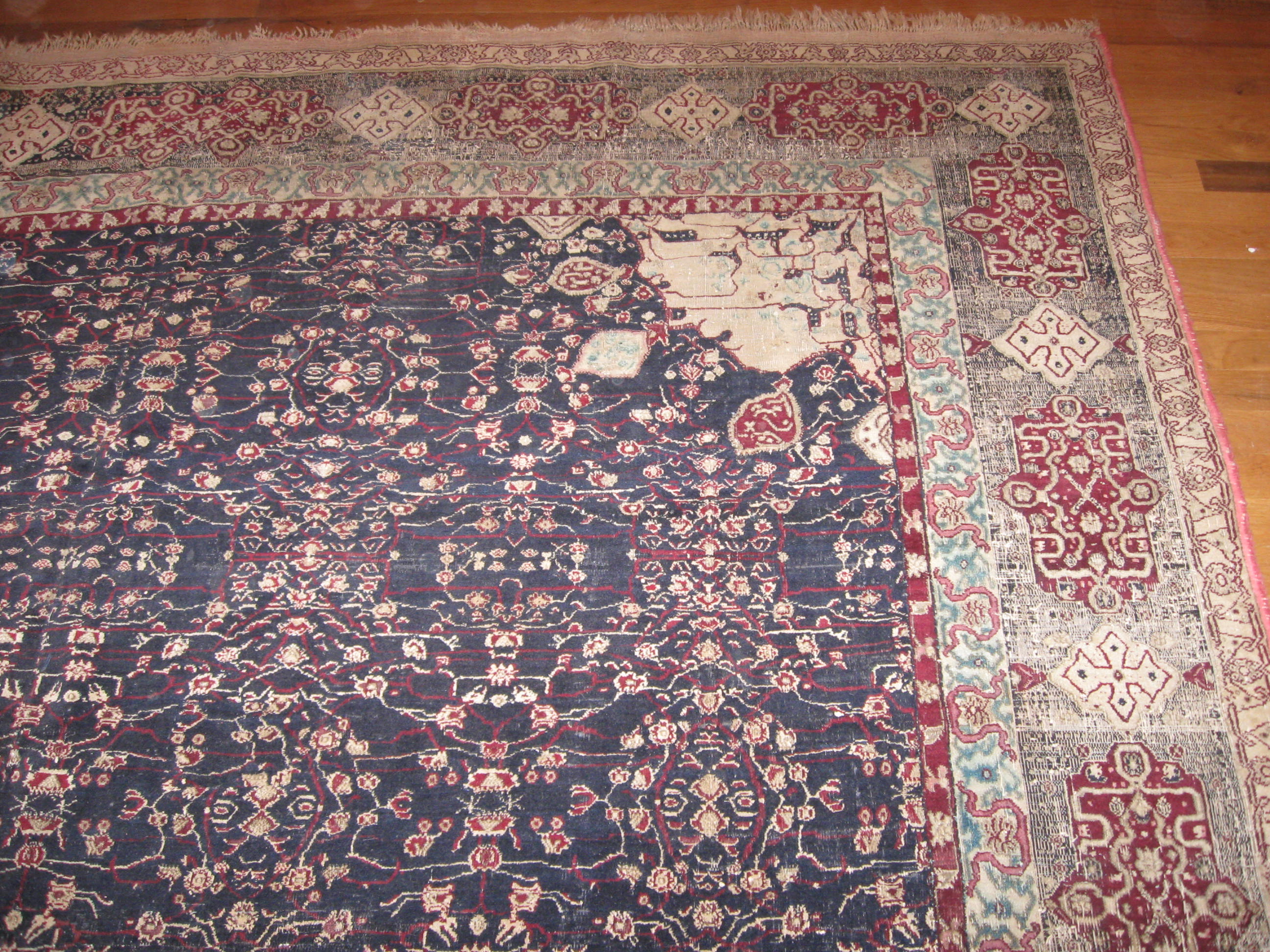 24421 antique India Agra carpet 7,10x11,6 -1
