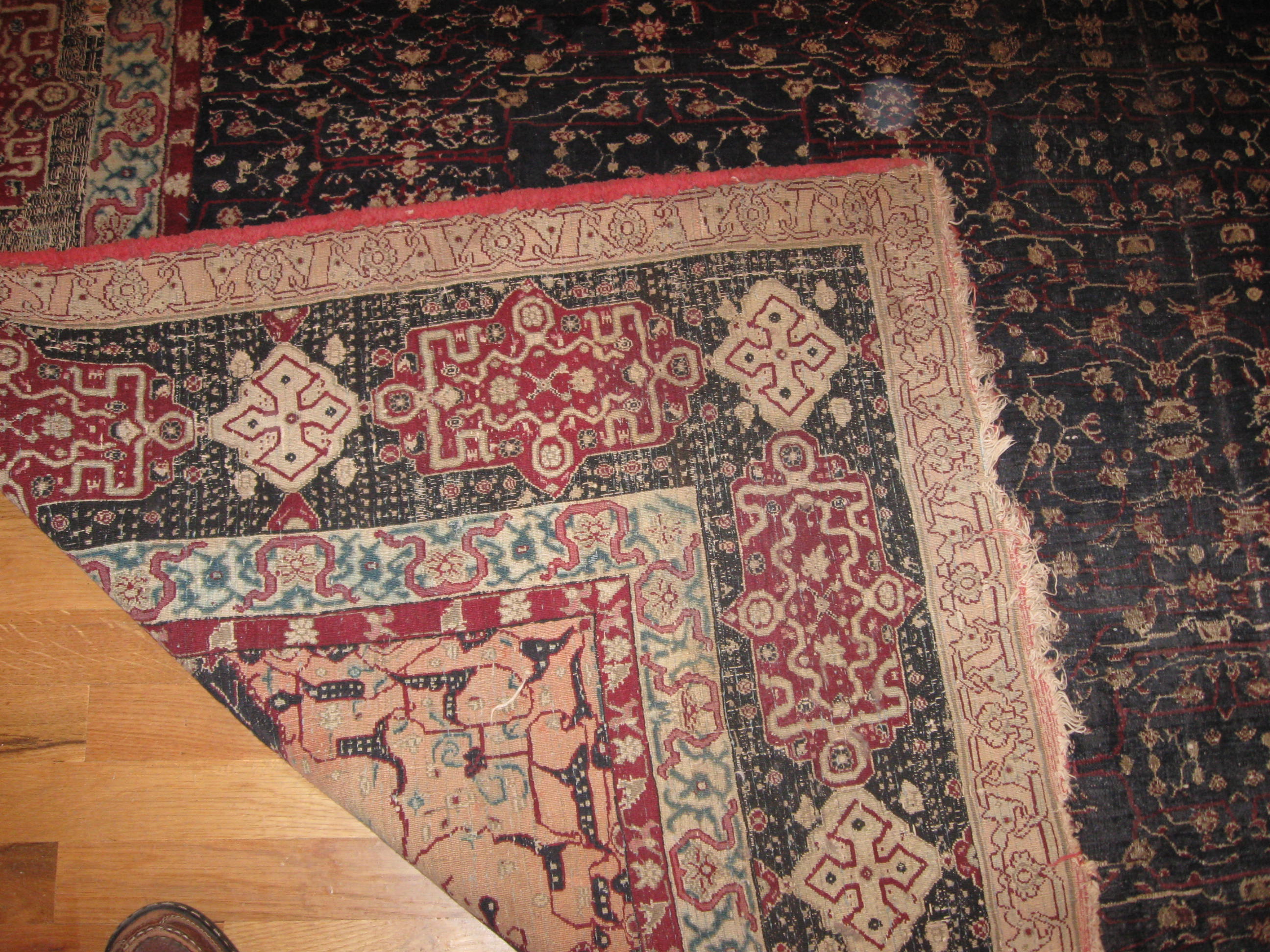 24421 antique India Agra carpet 7,10x11,6 -3
