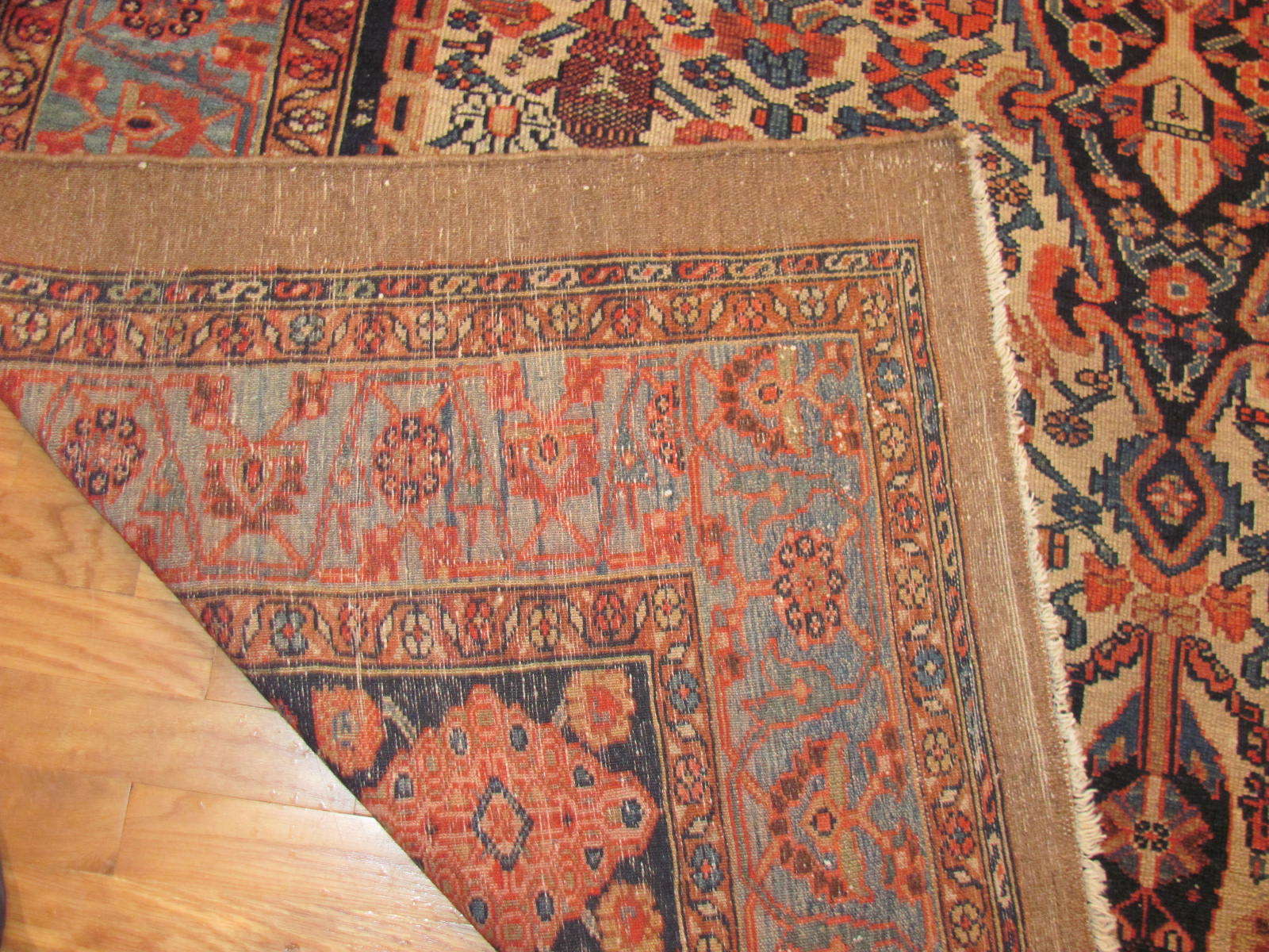 24464 antique Persian Malayer carpet 6,7x11 -3