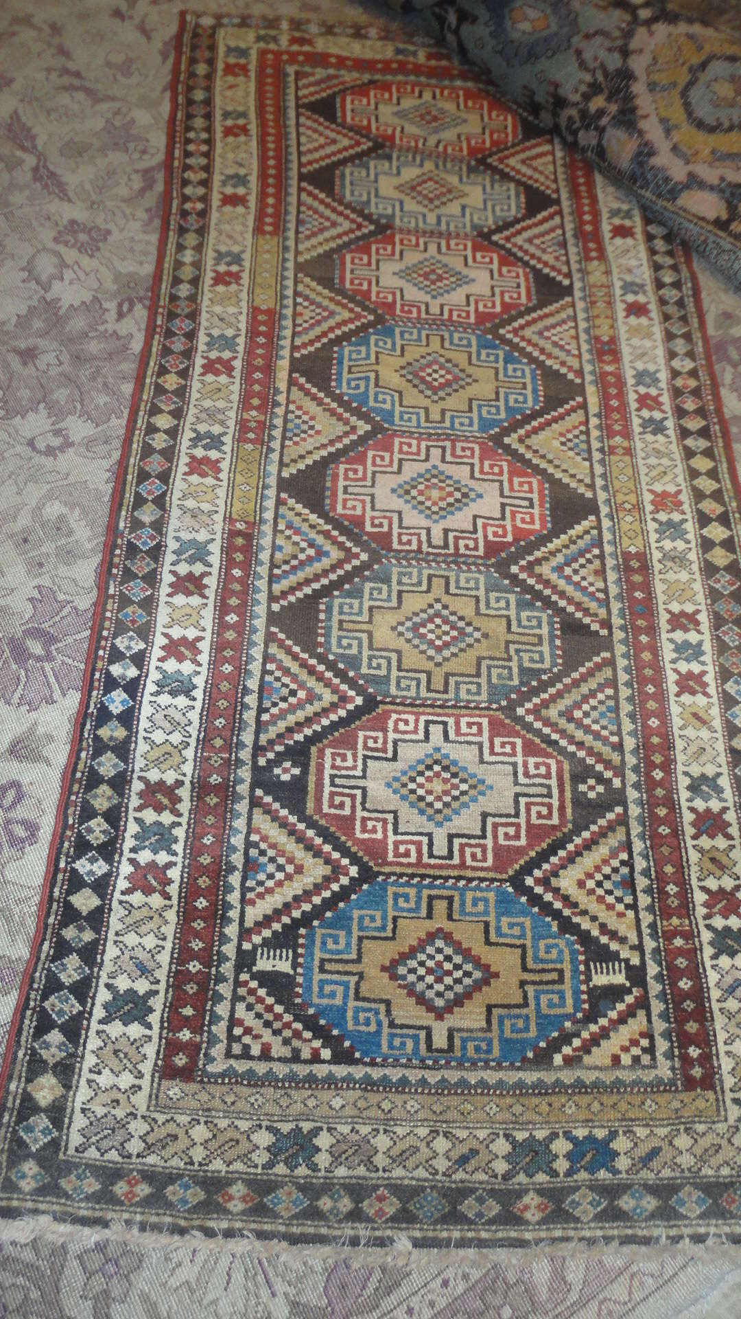 24565 antique persian kurd rug 3 x 7 -2