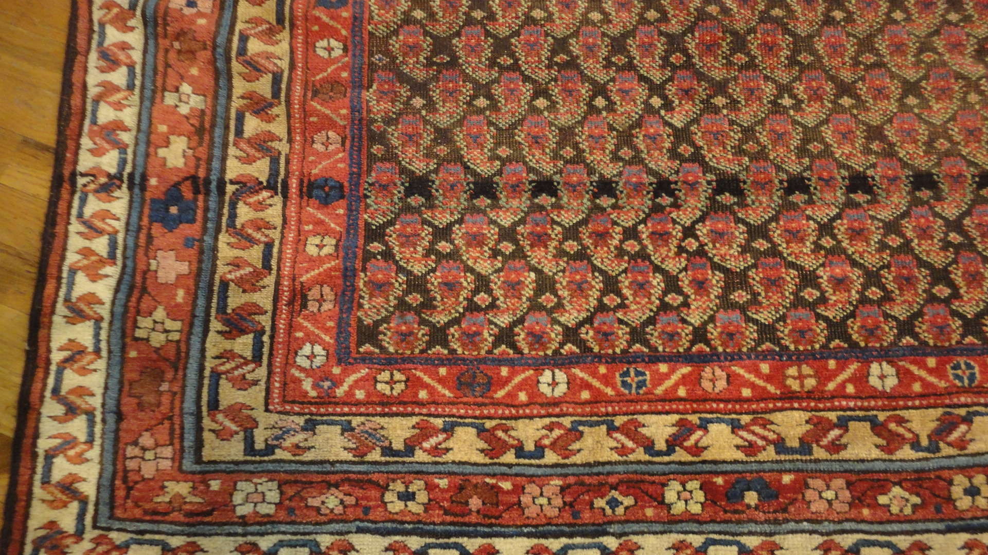24566 antique persian kurd rug 5x8 -2