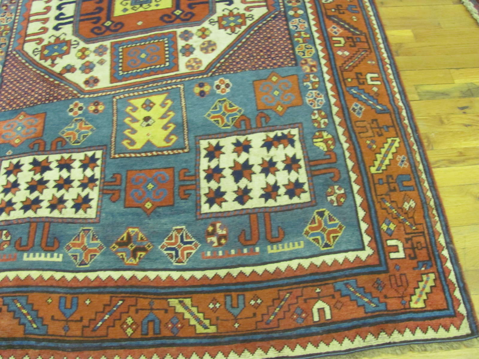 24569 antique caucasian karachoff kazak rug 4,9 x 7,1 -1