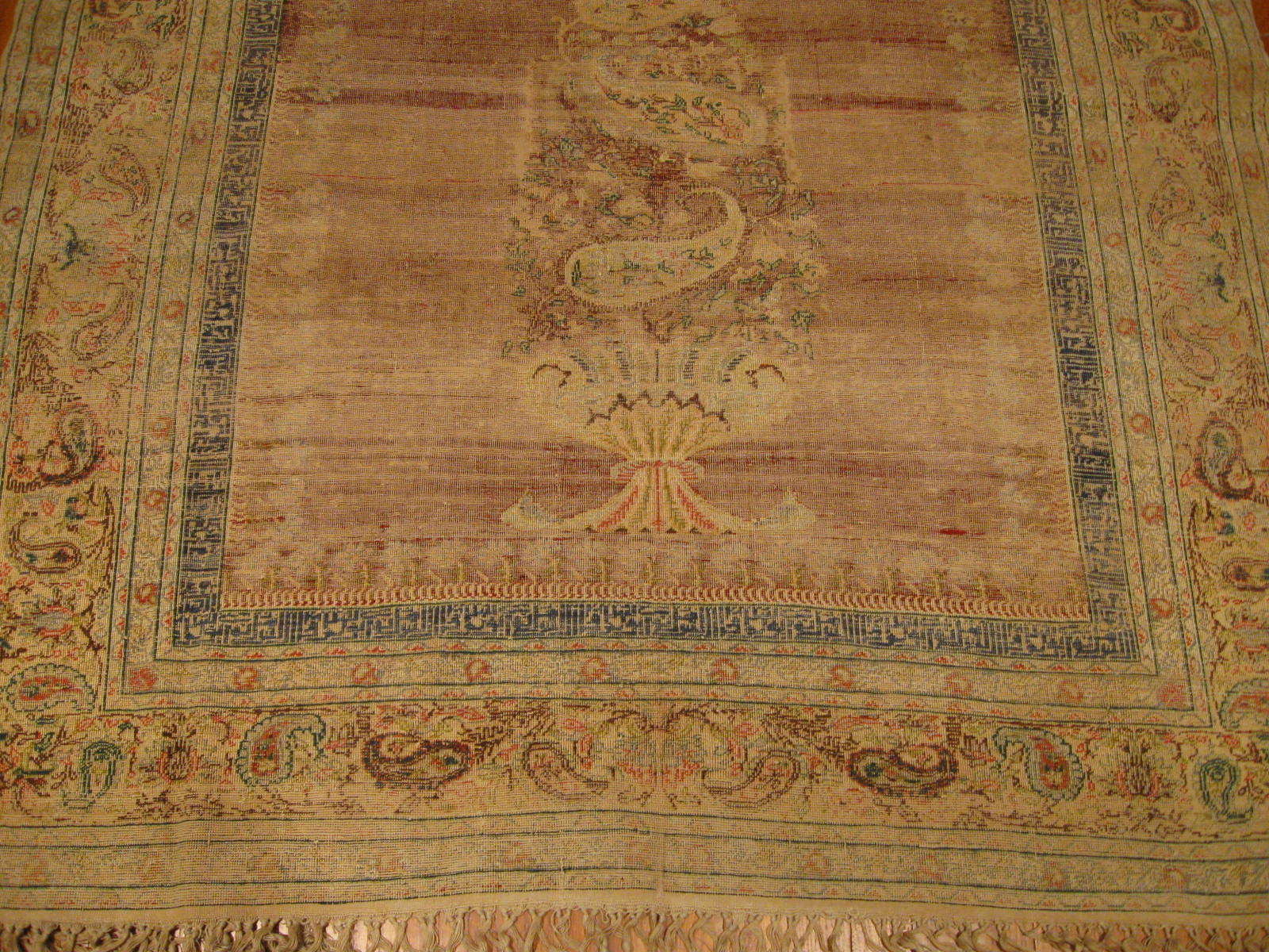 24577 antique Anatolian silk Kayseri rug 5 x 6,8 -2