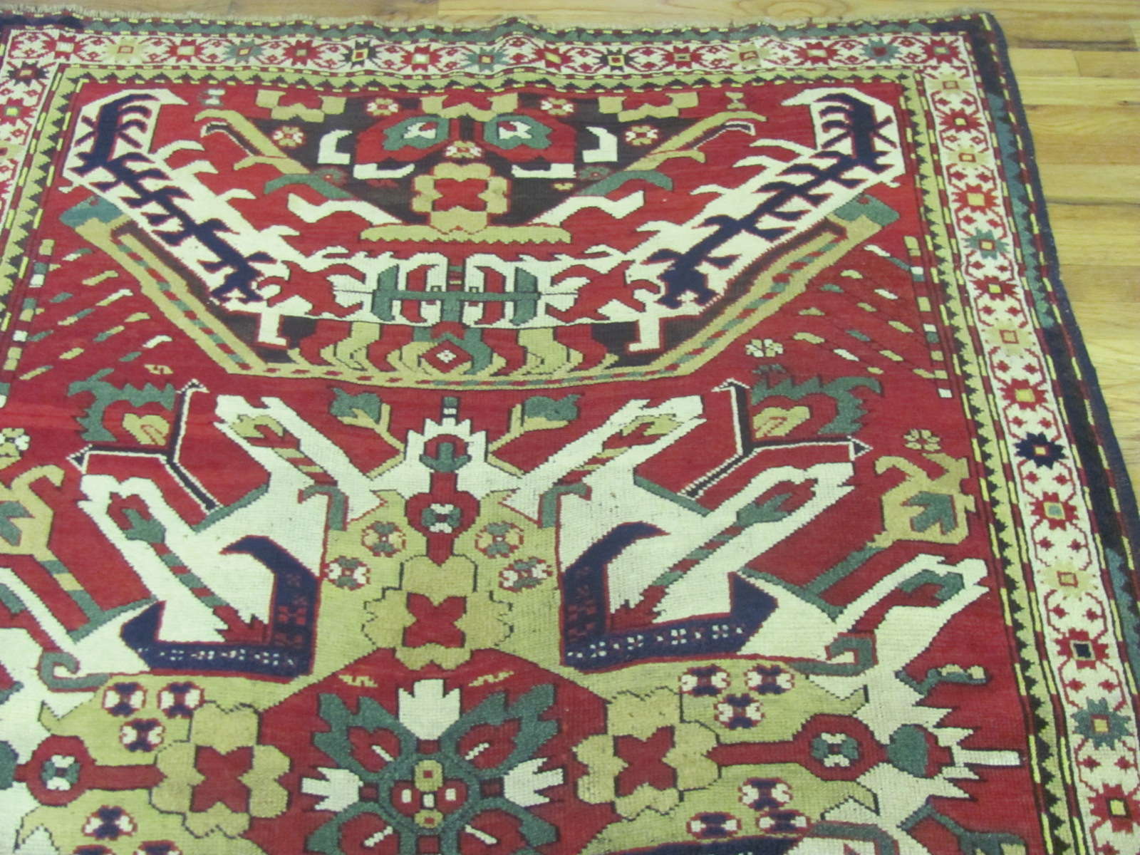 24616 antique Chelaberd 'Eagle' Kazak rug 4,8 x 6,5 -1