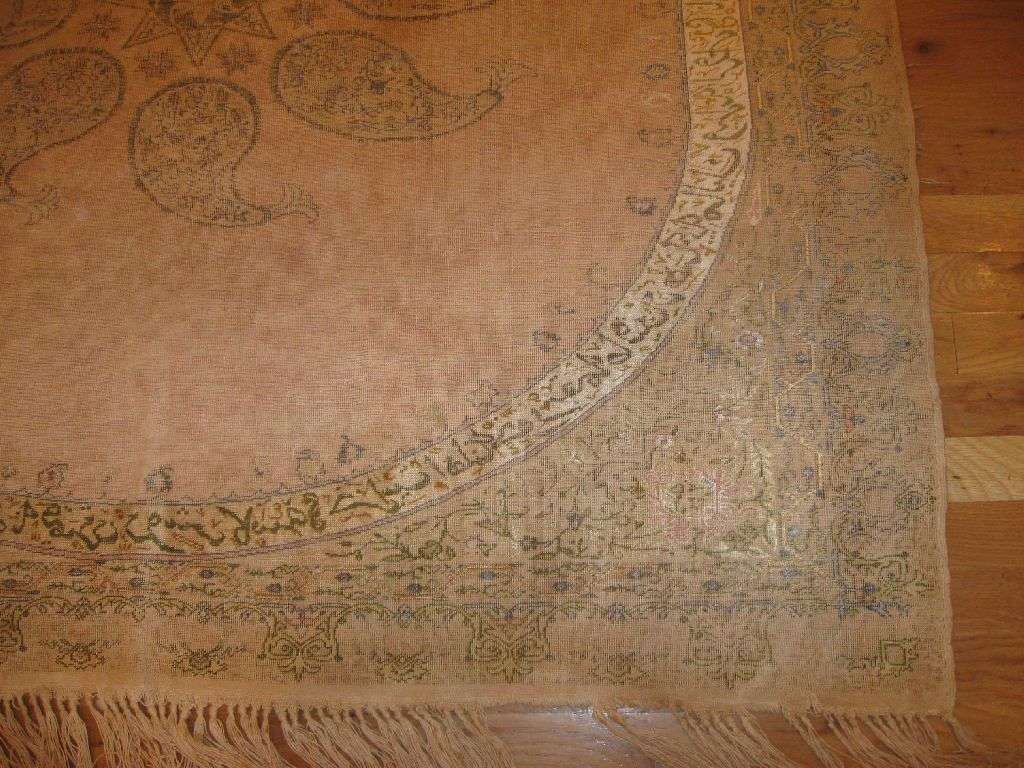 24626 antique turkey anatolian kayseri silk rug 4,9 x 4,10 -1