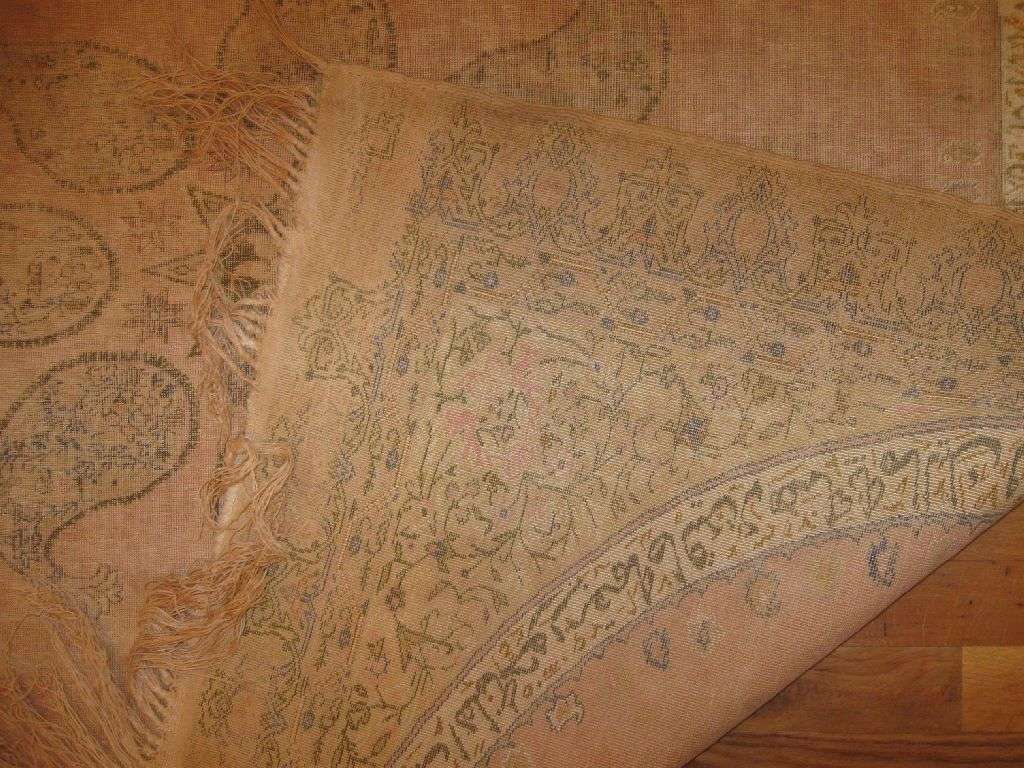 24626 antique turkey anatolian kayseri silk rug 4,9 x 4,10 -2