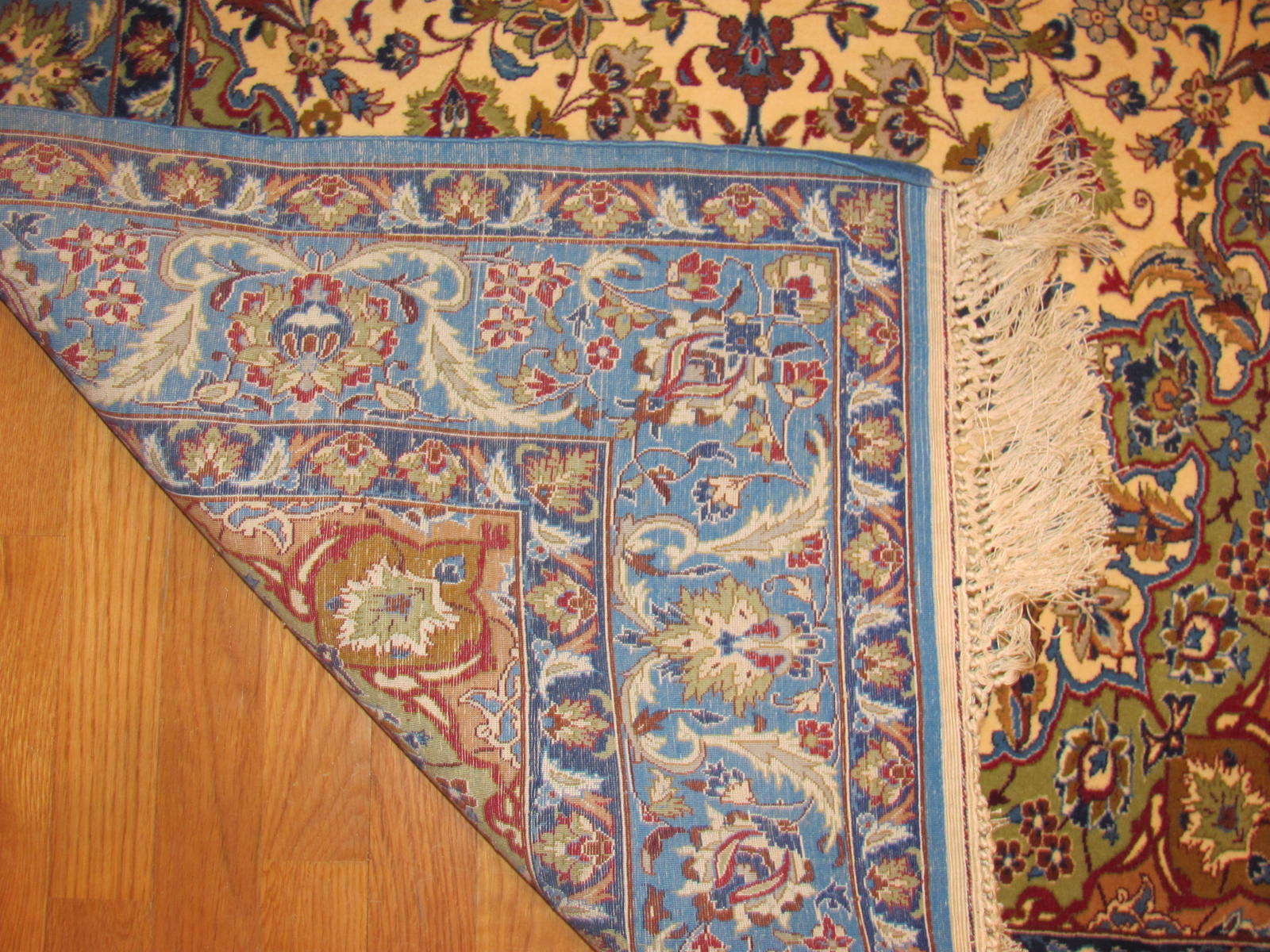 24642 persian isfahan wool & silk rug 3,6 x 5,4 -2