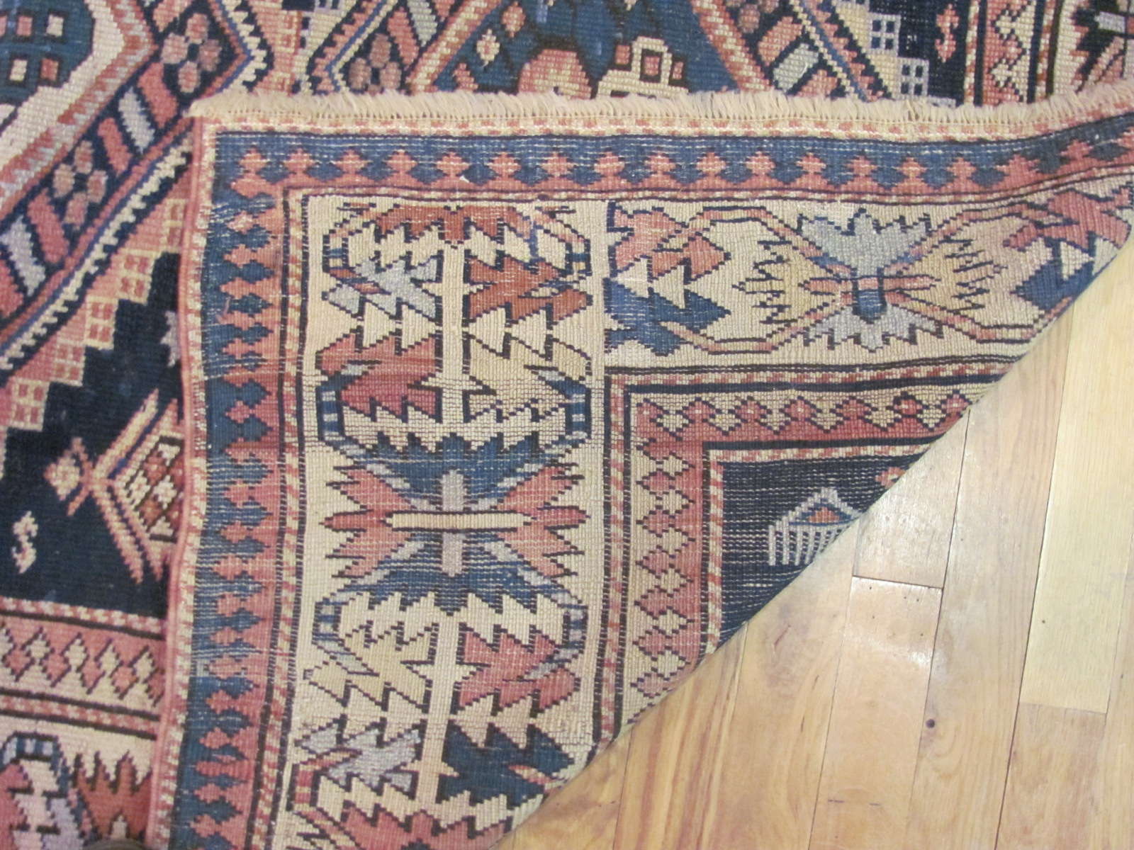 24511 antique Caucasian Shirvan rug 4,2 x 8,9 -3