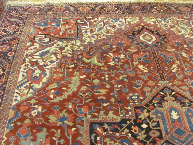 24801 semi antique persian heriz carpet 11,2x15,5-2