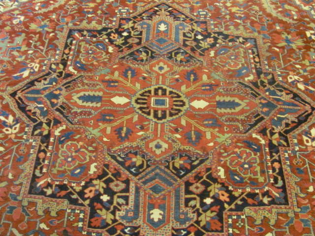 24801 semi antique persian heriz carpet 11,2x15,5-3