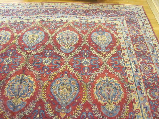 24865 antique persian kirman carpet 9,7x23,8-1