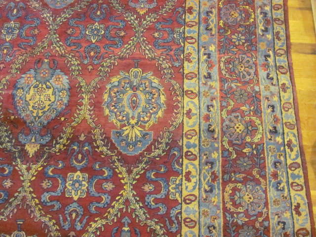 24865 antique persian kirman carpet 9,7x23,8-2