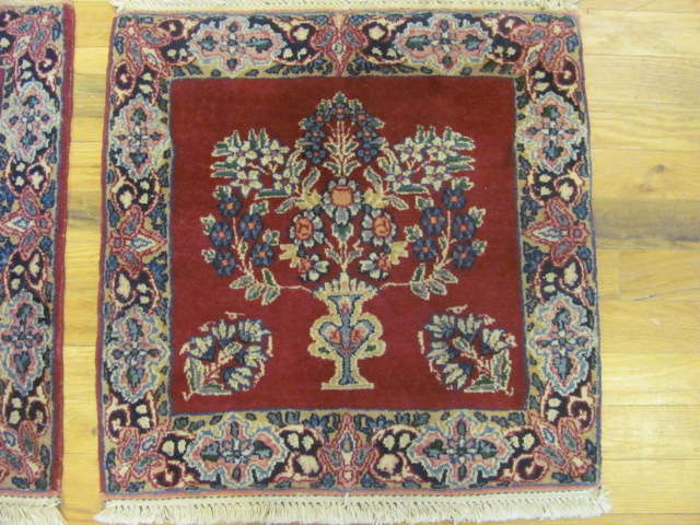 24906 persian kirman mats (pair) silk 1,8 x 1,10-2