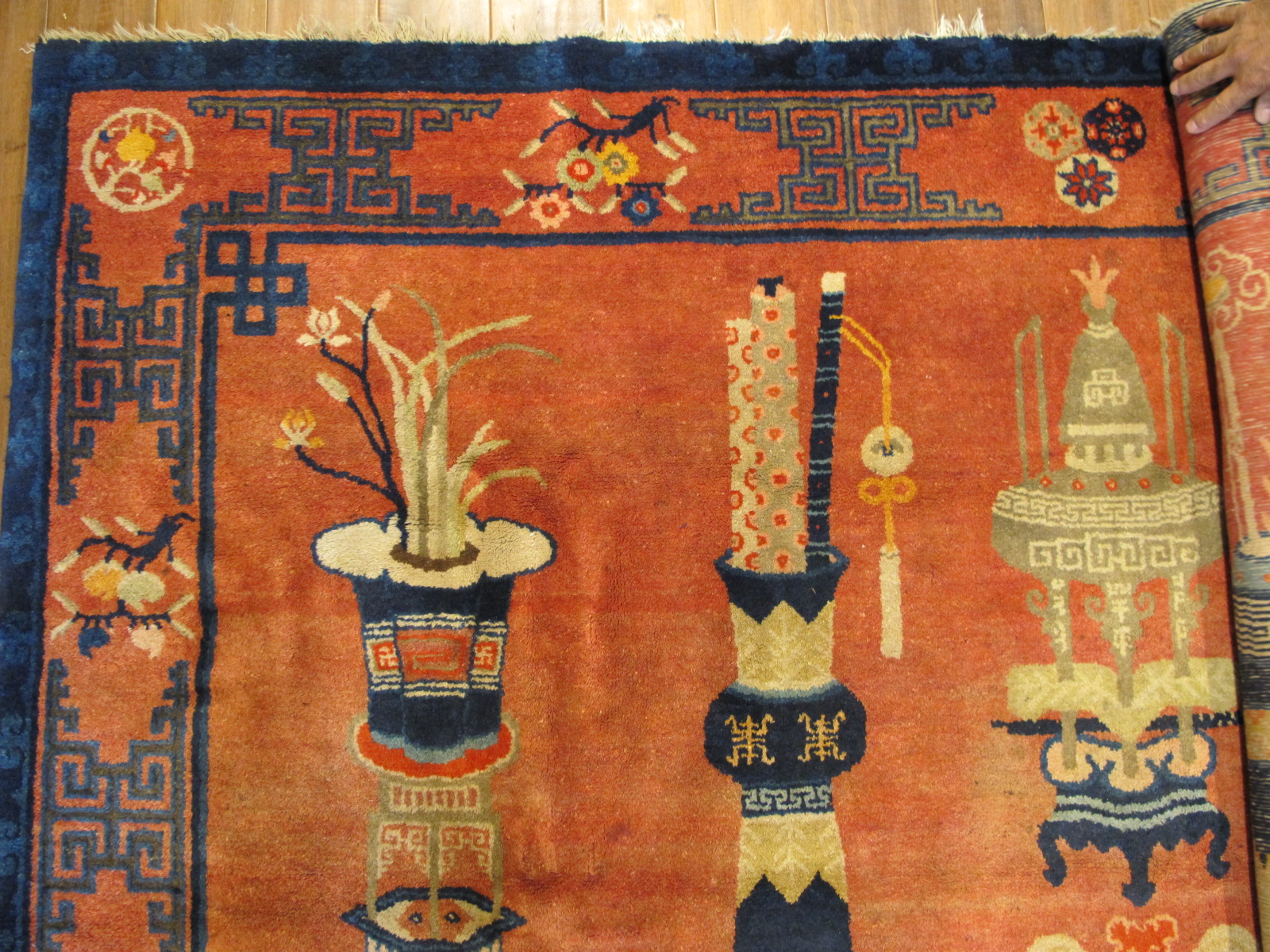 21457 Chinese Patao pictorial rug 7,9 x 5,8 (4)