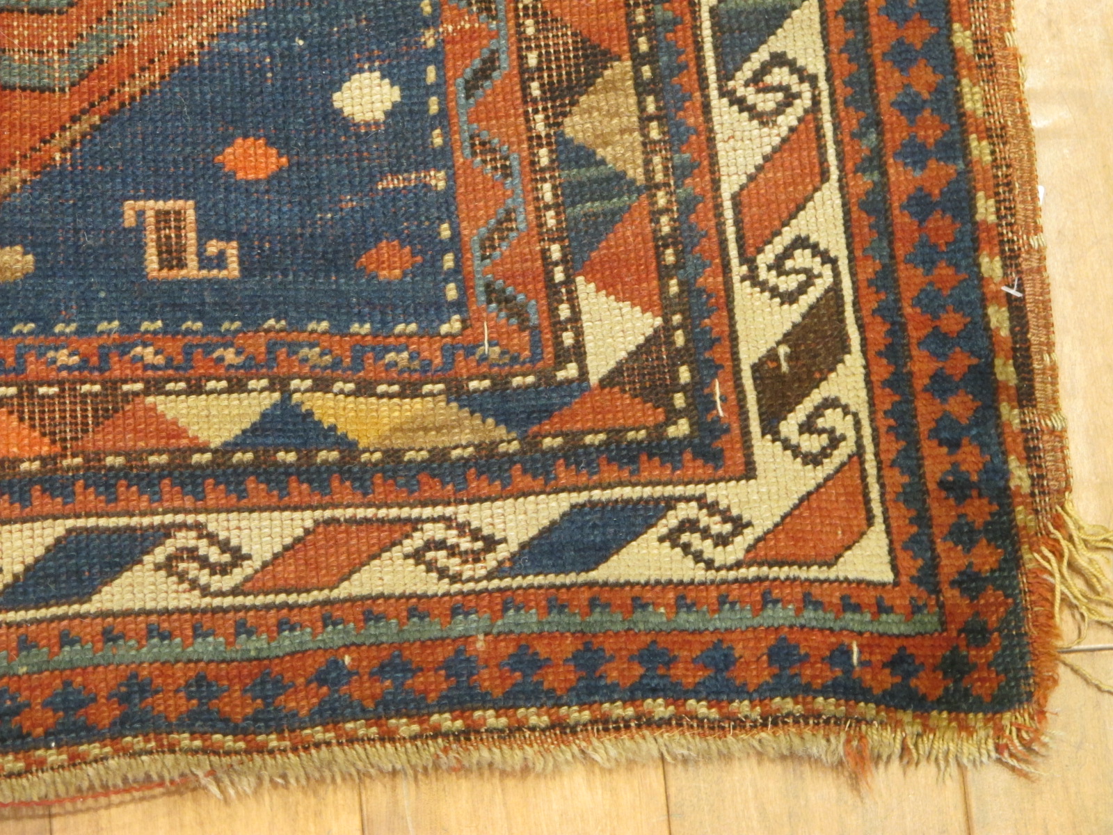 23092 antique caucasus kazak rug 3,10x7,3 (2)