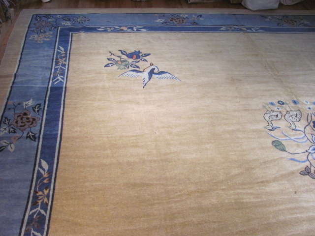 24934 Antique Chinese Peking carpet 14,9 x 26 -1