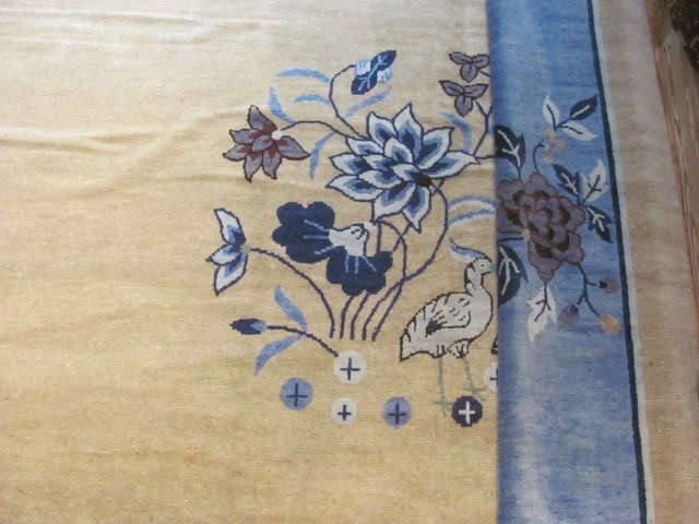 24934 Antique Chinese Peking carpet 14,9 x 26 -2