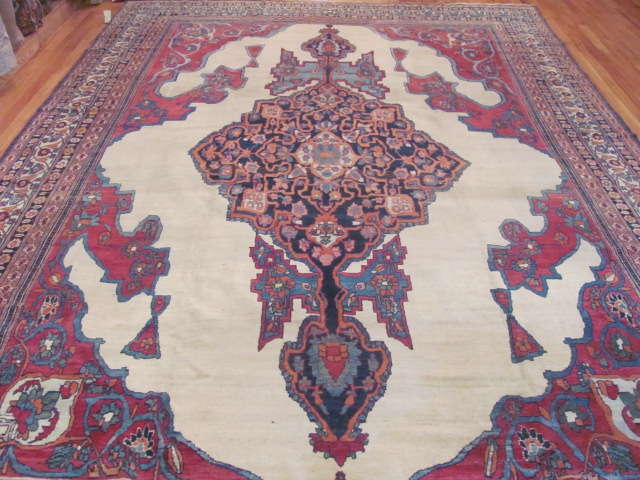 24938 Antique Persian Kirman Lavar carpet 8,8 x 13,2