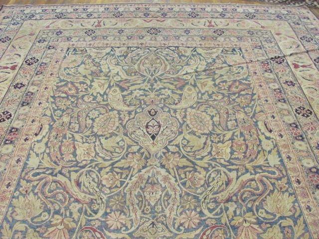 24979 Antique Persian Kirman Lavar carpet 10 x 20,8 -1