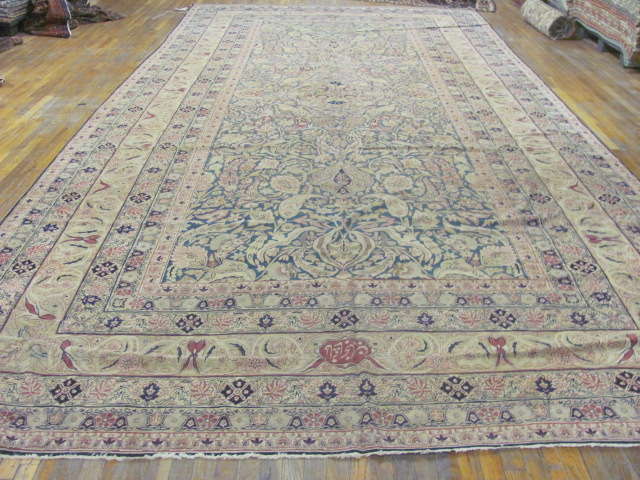 24979 Antique Persian Kirman Lavar carpet 10 x 20,8