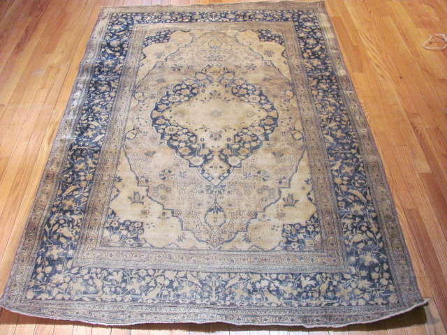 24985 Antique Persian Kashan Mohteshem rug 4,4 x 6,7
