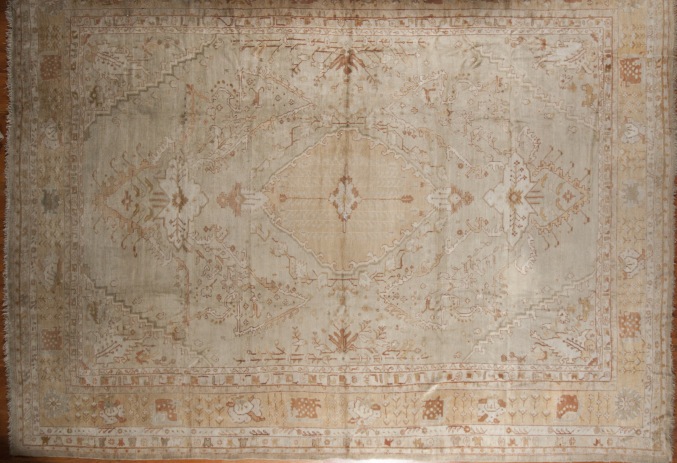 24988 Antique Anatolian Oushak carpet 14,2 x 18,2