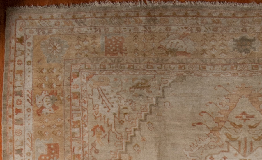 24988 Antique Anatolian Oushak carpet 14,2 x 18,2-1