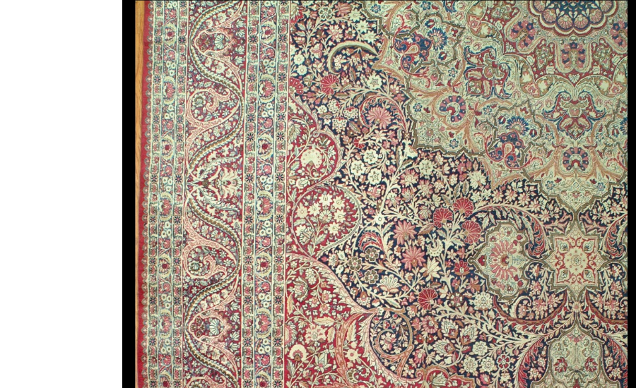 24998 Antique Persian Kirman Lavar mansion carpet 14 x 24-1