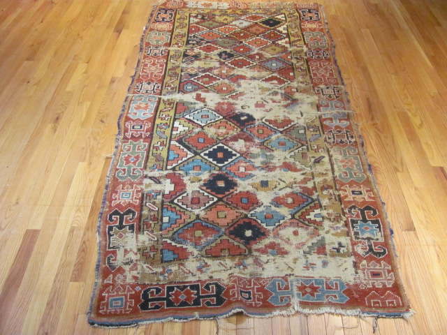 25022 Antique Northwest Kurdish rug 3,9 x 8,1