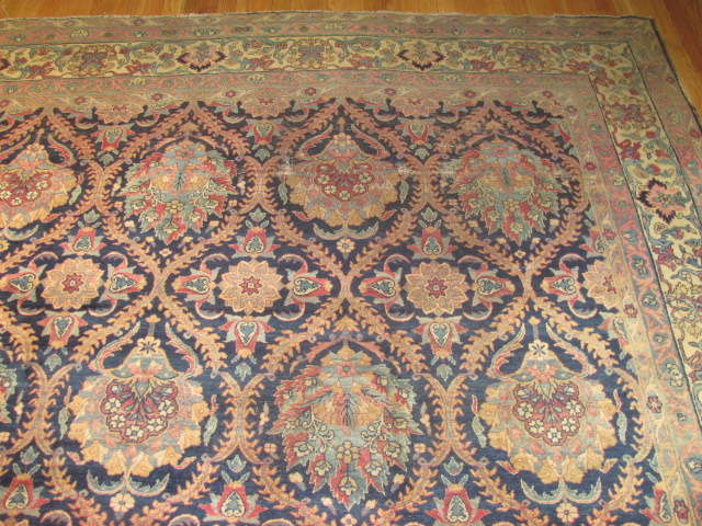 25041 Antique Persian Kirman carpet 9,5 x 12,11-1