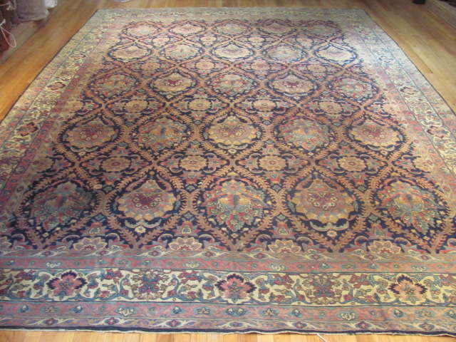 25041 Antique Persian Kirman carpet 9,5 x 12,11
