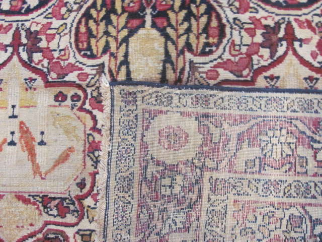 25048 Antique Persian Kirman Lavar rug 4 x 7-2