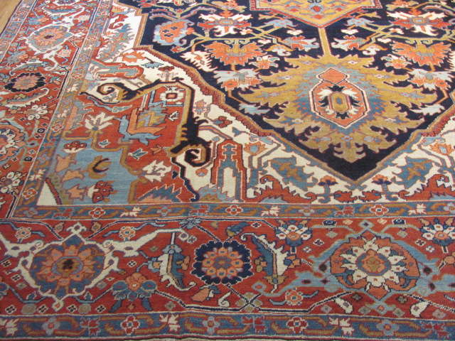 25115 antique persian serapi rug 11 x 17,6-2